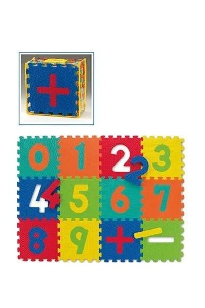 SPARTAN Covoraș de joacă pentru copii, puzzle cu numere din spumă, 30 x 30 x ...
