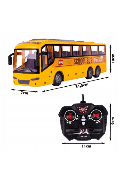 Stator Autobuz școlar de oraș RC, telecomandat, galben, jucărie auto