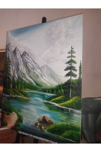 YSS El yapımı tuval üzerine akrilik orijinal tasarım tablo 100x70