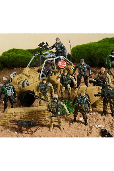 NO BRAND Soldați Bază Militară Figurine Jucărie Set 12 bucăți Cadou Armată Mi...