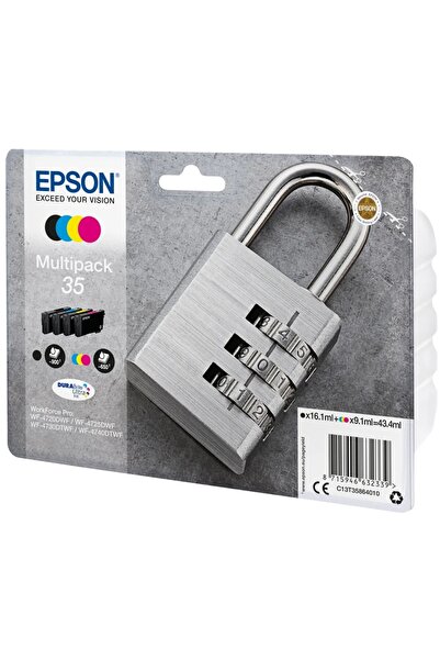 NO BRAND Cerneală Nouă Originală 35 T3586 Pachet 4 Cmyk Epson Pro Wf-4720Dwf ...