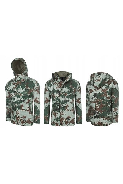 NO BRAND 801-01 Geacă de vânt XXL pentru bărbați, camuflaj, căptușită ușor