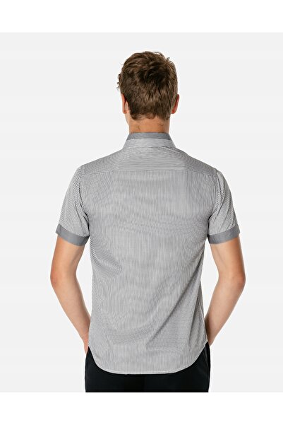 NO BRAND Cămașă elegantă de bărbați, 100% bumbac, mânecă scurtă Wy123-3 43/44