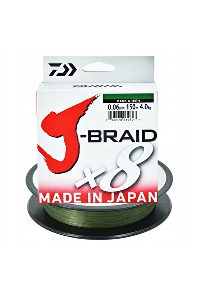 daiwa Fir împletit japonez J-Braid X8 8 fire 0.06mm 150m verde