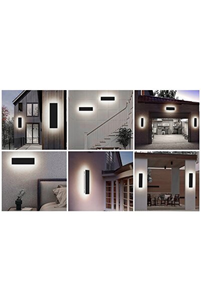 NO BRAND Lampă LED de exterior tip kinkiet, 30cm, lungă, 9W, lumină rece.