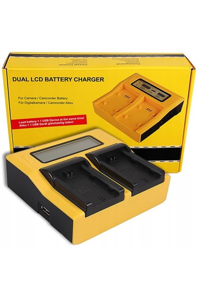 NO BRAND Încărcător USB Patona dual LCD pentru Canon LPE6 LP-E6