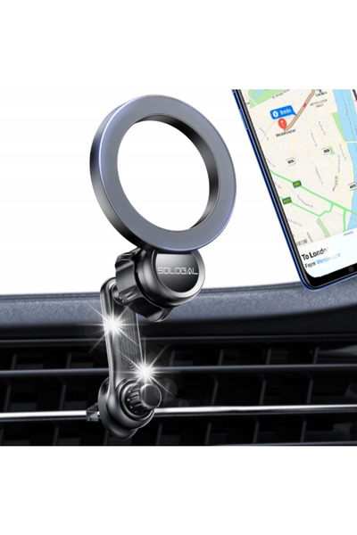 NO BRAND Suport magnetic de telefon auto pentru grila de ventilație - Reglabil
