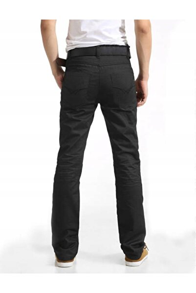 NO BRAND Pantaloni eleganți negri formali pentru bărbați, material din bumbac...