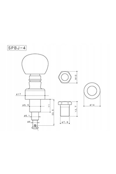 NO BRAND Gotoh Spbj-4-Pw (Cr) Chei de acordaj pentru banjo