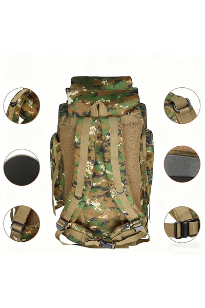 NO BRAND Rucsac tactic militar de supraviețuire, camuflaj, 80L, unisex