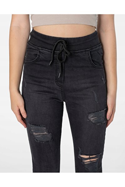 NO BRAND 9021A-4 40 Blugi skinny de damă cu talie înaltă, rupți și uzați