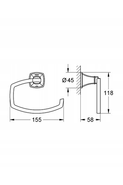 Grohe GRANDERA UCHWYT NA PAPIER Apus Cald