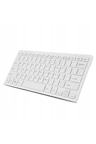 NO BRAND Tastatură plată, mică, mini, cu fir USB, 78 de taste, albă