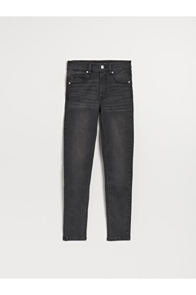 NO BRAND Blugi skinny fit grafit, conici, push up, clasici 34