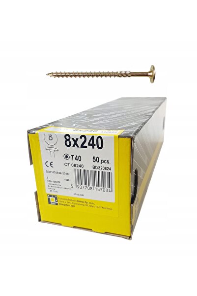 Domax Șuruburi 8x240 ciesielskie cu cap TORX 50 bucăți DMX