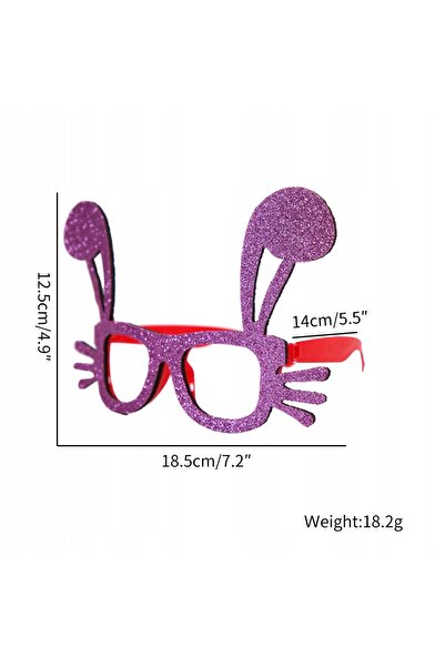 NO BRAND Ochelari de Paște cu urechi de iepure, set de 3 bucăți