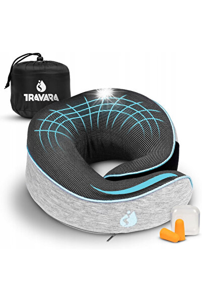 NO BRAND Pernă de călătorie ergonomică din spumă cu memorie, perfectă pentru ...