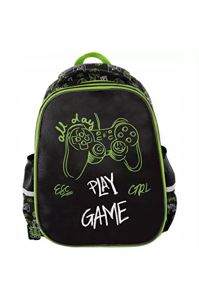 NO BRAND Rucsac școlar cu multiple compartimente Paso Negru, Multicolor, Verde