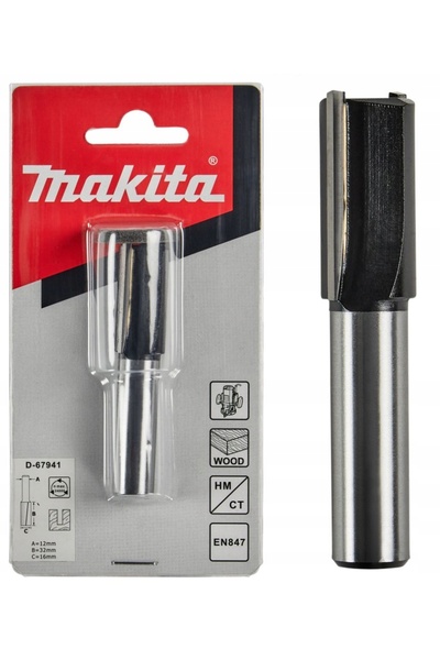 NO BRAND Makita D-67941 Freză dreaptă cu 2 tăișuri de 16mm