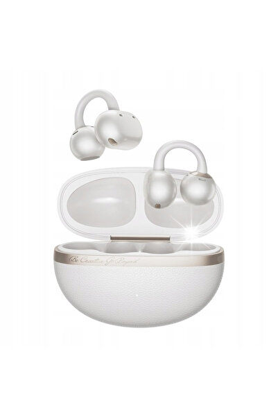 Qcyuui Qcy Crossky C50 Căști wireless sport cu clemă Bluetooth 6.0 Alb