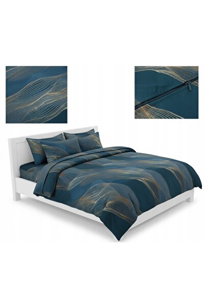 NO BRAND Set complet lenjerie de pat din in 220x200cm, pernă din bumbac satin...