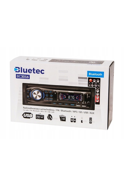 NO BRAND Radio auto Bluetec BC3016 1-DIN