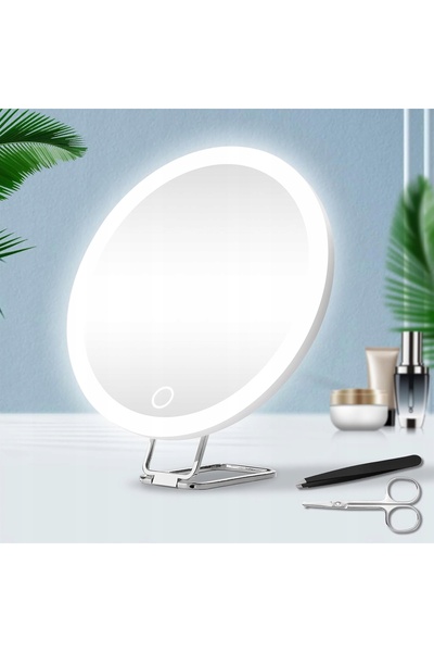 NO BRAND Oglindă de mărire LED 20X cu ventuze 15x15cm, Set pensete și foarfece