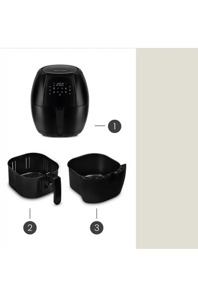 NO BRAND Friteuză cu aer cald fără ulei, putere mare 1800W, XXL 7L