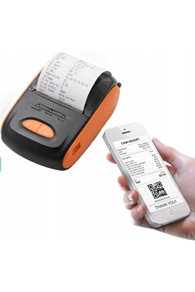 NO BRAND Imprimantă termică portabilă mică wireless albastră 58mm