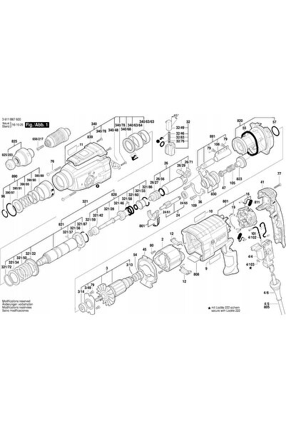 NO BRAND Comutator pentru ciocan rotopercutor Gbh 2-28, Gbh 2-28 F Bosch
