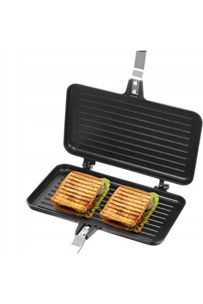 NO BRAND Aparat de copt, tip toaster, pentru sandvișuri, cu plită dublă, gril...