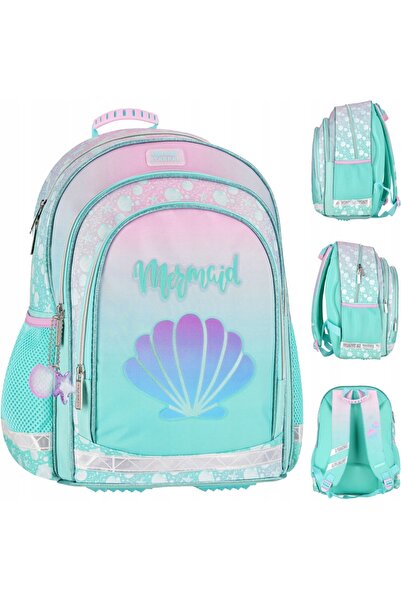 NO BRAND Rucsac școlar cu multiple compartimente Starpack Roz, Verde