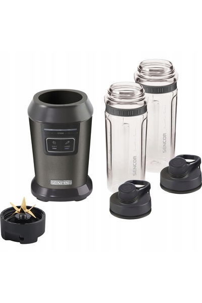 NO BRAND Blender tip cană pentru smoothie-uri Sencor 800W puternic negru 2 re...