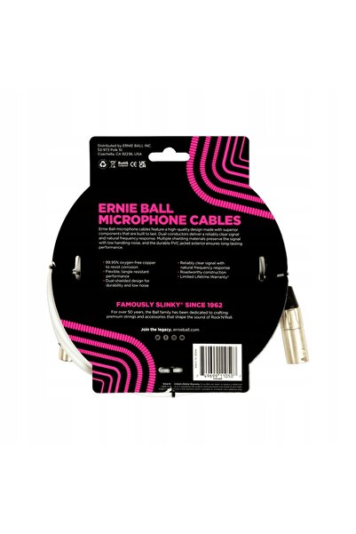 NO BRAND Cablu microfon Ernie Ball 6389 XLR la XLR (6,10m)