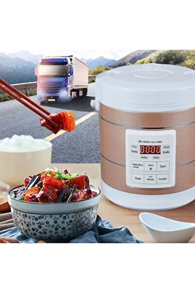 NO BRAND Multicooker auto de 1.6L, Fierbător de orez de călătorie 12V 24V pen...