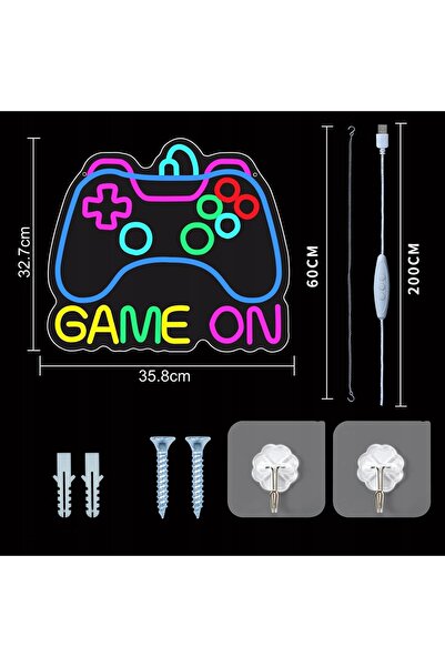 NO BRAND Lumină neon de perete, lampă LED, lumină de noapte USB, decorațiune ...