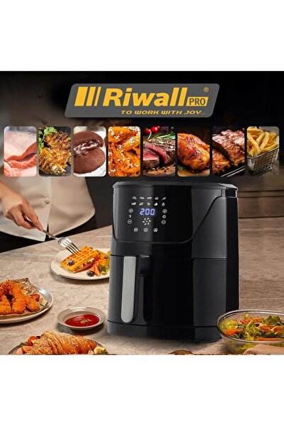 NO BRAND Friteuză fără ulei Riwall, Friteuză cu aer cald 7L, Dimensiune mare ...