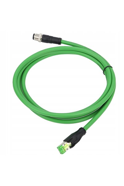NO BRAND Cablu de rețea crossover M12 Ethernet RJ45 cu 4 pini, 3m, impermeabi...