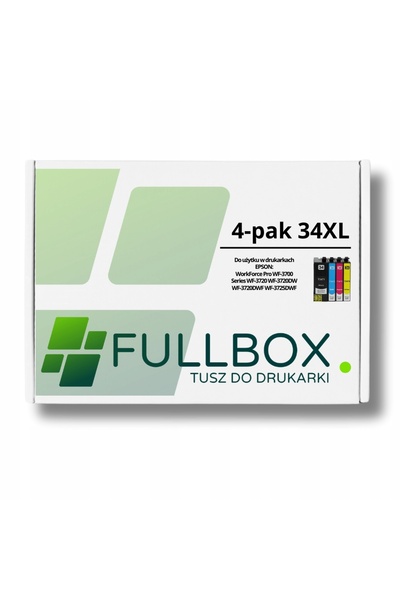 NO BRAND Set de 4 cerneală pentru Epson 34XL T3471/2/3/4 Workforce Pro Pro Wf...