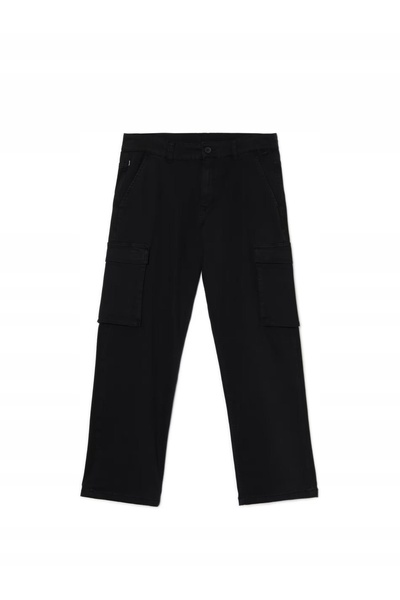 NO BRAND Pantaloni maro, croială dreaptă, buzunare clasice, 28