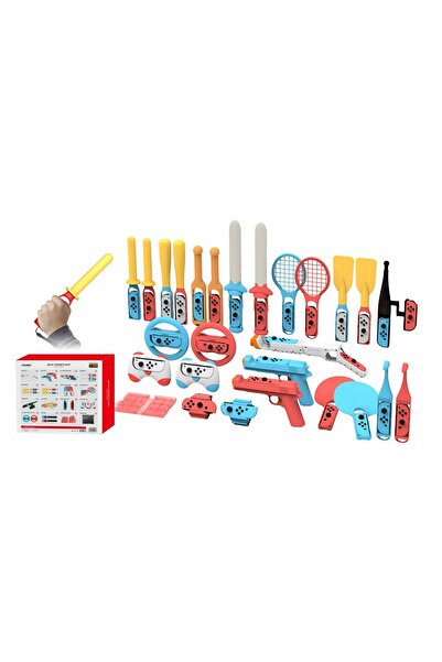 NO BRAND Kit de accesorii 30 în 1 pentru Nintendo Switch Joy-Con, Mâner sport...