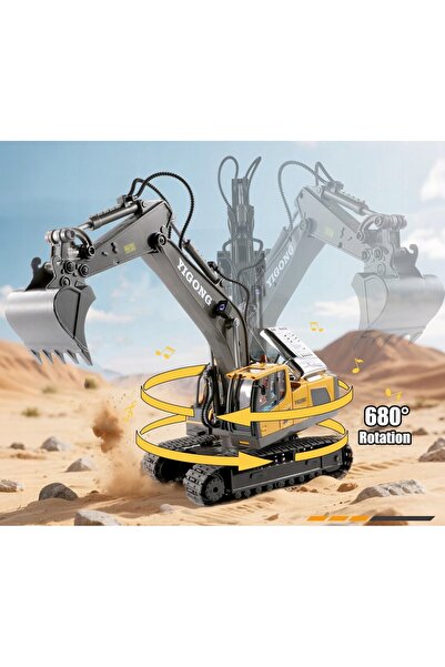 NO BRAND Excavator cu telecomandă 2.4 Ghz pentru copii - Realist și Durabil