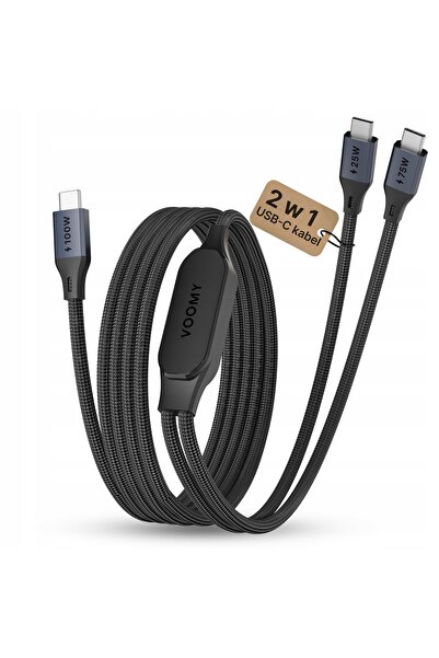 NO BRAND Voomy Connect C10 – Cablu USB-C 2W1100W – 1.2m – Încărcare rapidă și...