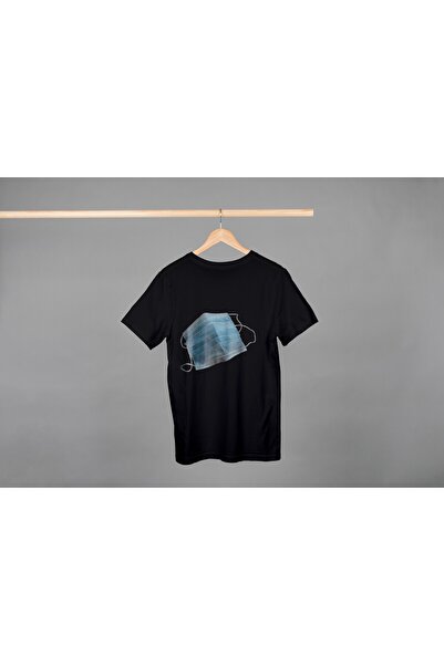 Noname Tricou Unisex Bumbac Premium Casual " Masca " Inscriptie