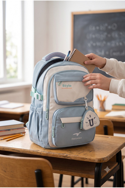 Relaxion Unisex School Backpack Travel Camping Daily Student Backpack School ...