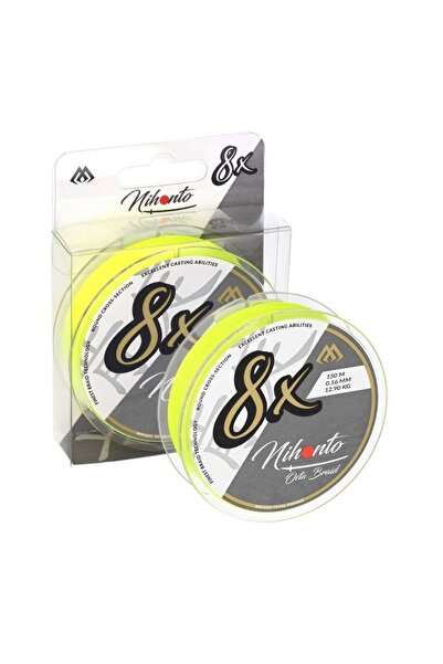 NO BRAND Fir împletit Mikado Nihonto Octa 0,08mm 150m 5,15kg galben 1 buc.