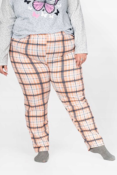 NO BRAND Pijama călduroasă de damă, mărime mare, Bluză + Pantaloni, pentru ia...