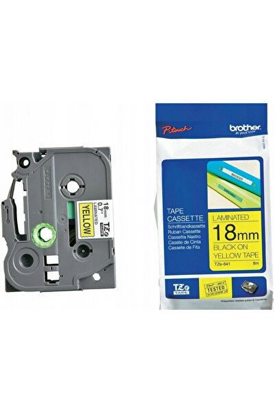 NO BRAND Bandă Brother P-Touch Tze-641 18mm X 8m (Tze641) - Galben, Imprimare...