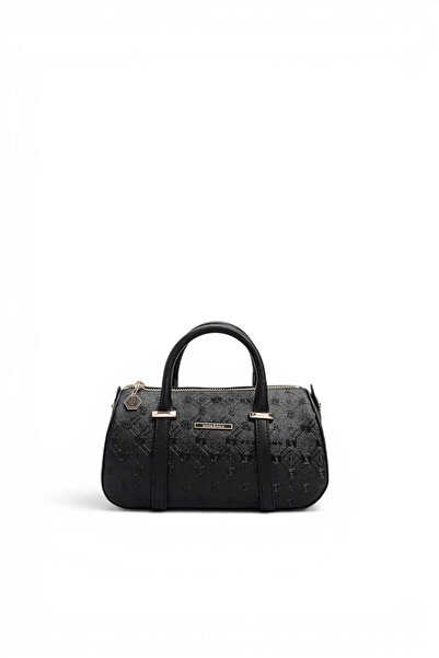 Silver Polo Black - Women's Handbag with Black Logo Sp1289