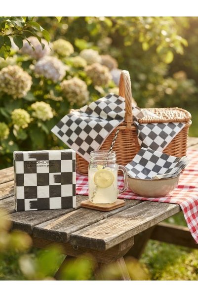 METE MUM Pinterest Patterned Decorative Paper Napkins 33X33 cm - Pack of 20 - Stylish Designs for Tables